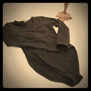 American Apparel body suit in black-size large